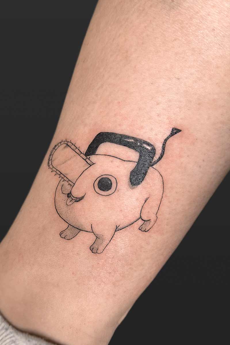 Legacy Tattoo| Anime tattoo of Pohcita from "Chainsaw Man"