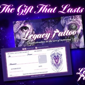 Legacy Tattoo| Gift cards